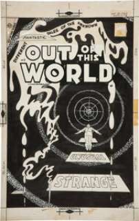 Steve Ditko Out of This World #6 Cover Original Art (Charlton, 1957). When it comes to science fiction and - | Heritage