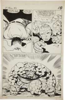 Jack Kirby and Vince Colletta Fantastic Four #40 Awesome Thing page 14 Original Art (Marvel, 1965). As Stan Lee -