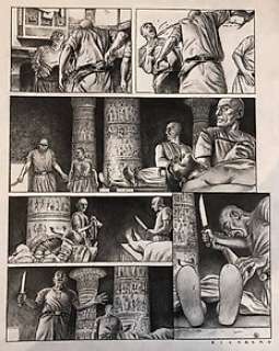 Eugenio Sicomoro - Sicomoro - Planche originale (p.16) Les Deux Cœurs de l’Egypte T1 - La barque des milliers d’années  - (2017)