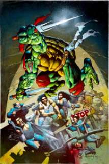 Simon Bisley Casey Jones & Raphael #1 Cover Original Art (Mirage, 1994). Nobody draws Turtle action like -