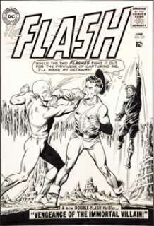 Carmine Infantino and Murphy Anderson The Flash #137 Earth-1/Earth-2 Crossover Cover Original Art (DC, 1963). Hold -