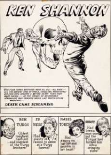 Reed Crandall and Chuck Cuidera Police Comics #123 Ken Shannon Title Page 1 Original Art (Quality Comics, 1953). - | Heritage