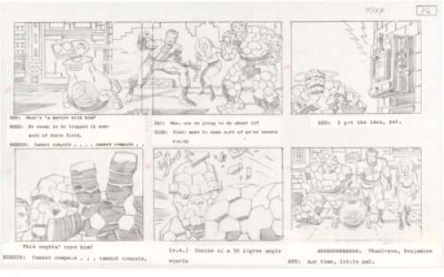 Jack Kirby Fantastic Four "The Frightful Four" Storyboard Original Art (DePatie-Freleng, 1978). -