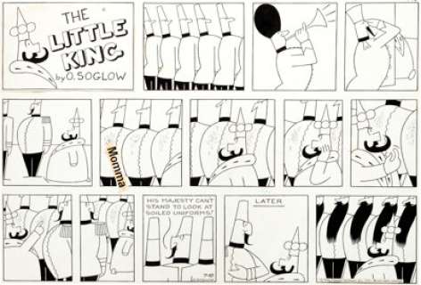 Otto Soglow The Little King Sunday Comic Strip Original Art dated 7-18-71 (King Features Syndicate, 1971). -