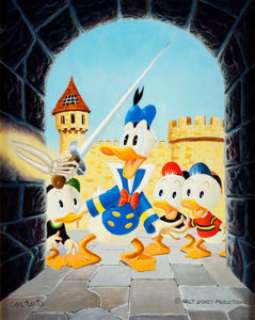 Carl Barks "The Old Castle‘s Secret" Donald Duck Painting #CB OIL12 Original Art (Walt Disney, -
