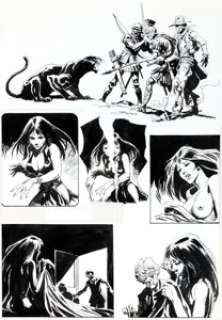 Vampirella Page 17 Original Art (Warren, 1970s). A gorgeously rendered page from an unidentified issue of - | Heritage