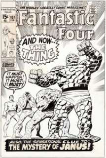 John Buscema and Joe Sinnott Fantastic Four #107 Cover Original Art (Marvel, 1971). That bashful, blue-eyed - | Heritage