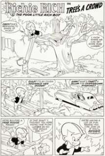 Steve Muffatti Little Dot #18 Complete 5-Page Richie Rich Story Original Art (Harvey, 1956). Reginald Van -