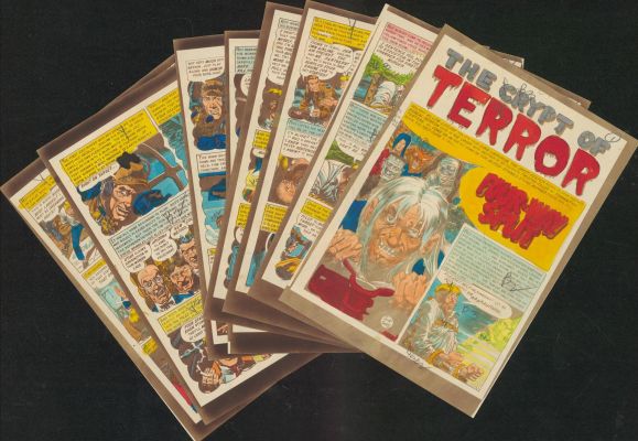 Davis-Four Way Split- The Crypt of Terror #43, Complete 8pg Silver Print Story (1954) | Russ Cochran