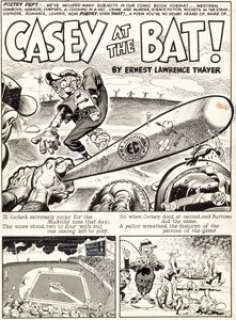 Jack Davis MAD #6 Complete 6-Page Story "Casey at the Bat!" Original Art (EC, 1953). From the - | Heritage