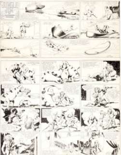 Alex Raymond Flash Gordon and Jungle Jim Sunday Comic Strip Original Art Group of 2 dated 3-4-34 (King - | Heritage