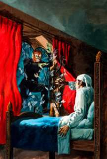 George Wilson (attributed) Twilight Zone #75 Painted Cover Original Art (Gold Key, 1977). Who‘s afraid of -