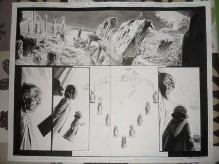 Doug Braithwaite Dessin / Bill Reinhold Encrage | Green Lantern Doug Braithwaite -Double Page - 22x17 - A2 - BRAVE AND BOLD #20 - Page volante - Exemplaire unique - (2009) | Catawiki