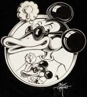 Rick Griffin "Mickey Duck" T-Shirt Design Illustration Original Art (1972). Famed poster artist - | Heritage
