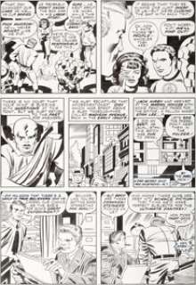 Jack Kirby, Mike Royer, and Bill Wray What If?  #11 Story Page 10 Stan Lee Appearance, Fantastic Four Original  Art ...