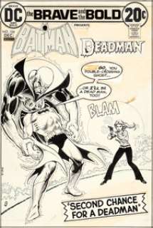 Nick Cardy Brave and the Bold #104 Cover Batman and Deadman Original Art (DC, 1972). The Caped Crusader‘s team-up -