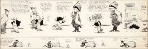 George Herriman The Dingbat Family (with Krazy Kat sub-strip) Daily Comic Strip Original Art dated 10-...