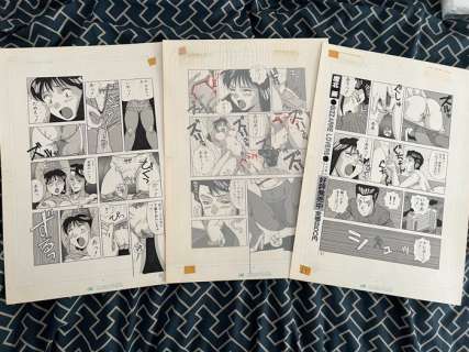 Hayato, Date | Aim for the idol - Hayato, Date - 3 x original manga art | Catawiki