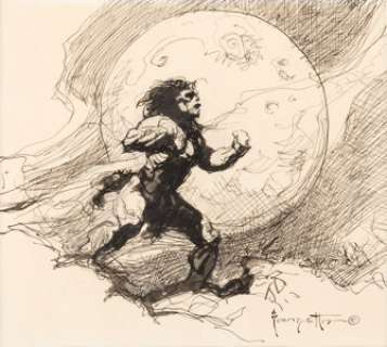 Frank Frazetta - Barbarian Warrior Illustration Original Art (c. 1970s).... | Heritage