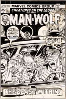  - Gil Kane and Frank Giacoia Creatures on the Loose #31 Cover Man-Wolf Original Art (Marvel, 1974)....