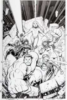  - Arthur Adams Champions #3 Cover Original Art (Marvel, 2017)....