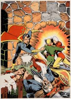  - C.C. Beck Master Comics #22 Cover Recreation featuring Captain Marvel Jr. Original Art (1975)....