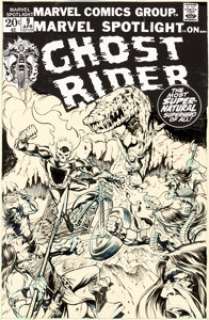  - Mike Ploog Marvel Spotlight #9 Cover Ghost Rider Original Art (Marvel, 1973)....