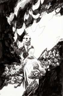  - Mike Mignola B.P.R.D.: The Ectoplasmic Man (nn) Cover Illustration Original Art (Dark Horse, 2008)....