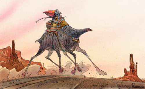 Moebius (Jean Giraud) Moebius: Made in L.A. Page 77 Arzach Sci-Fi Illustration Original Art (Casterman, 1988)....
