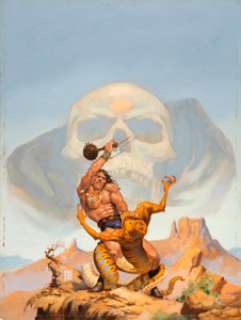 Michael Whelan Kull and the Barbarians #2 Cover Painting Original Art (Marvel, 1975)....