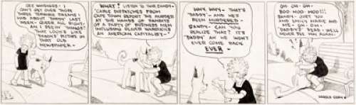 Harold Gray Little Orphan Annie Daily Comic Strip Original Art dated 4-26-26 (Chicago Tribune, 1926)....