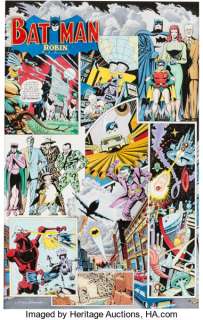 Dick Sprang - "Batman Around the World Through Time And Space" Original Art (1994). This -