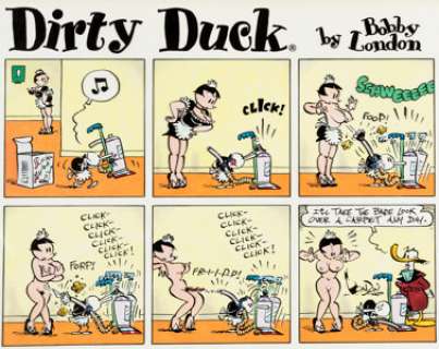 Bobby London - Playboy Magazine "Dirty Duck" Comic Strip Original Art Group of 2 (Playboy Enterprises, 2000s).