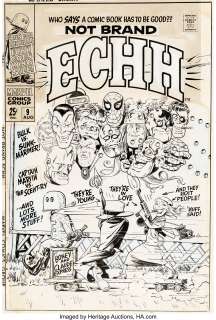 Marie Severin Not Brand Echh #9 Cover Original Art (Marvel, 1968).... (Total: 8 Original Art)