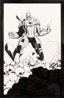 Goran Parlov Marvel Universe vs. the Punisher #3 Splash Planche 8 (Marvel, 2010). Dans cette histoire -