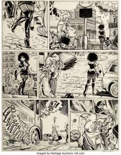 François Walthéry Une femme dans la peau Planches 7 et 8 (P&T Production, 1994).... (Total: 2 Original Art) | Heritage