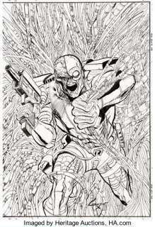 Denys Cowan - Deathlok #1 Cover Original Art (Marvel, 1991).