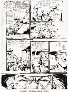 Steve Dillon - Preacher #3 Story Page 7 Jesse Custer and Tulip Original Art (DC/Vertigo, 1995).
