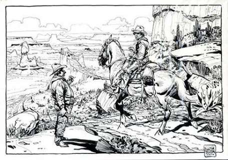 Colin Wilson | BLUEBERRY Illustration à l’encre de chine, signée en bas à | Cornette de St Cyr