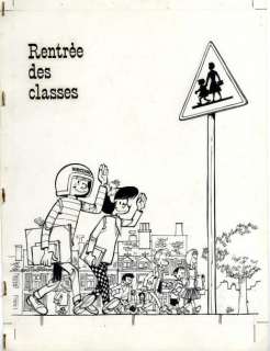 Will | RENTRéE DES CLASSES illustration à l’encre de chine parue dans le | Cornette de St Cyr