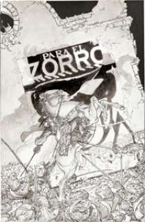 Michael Kaluta - The Overstreet Comic Book Price Guide #49 Variant Cover Zorro Original Art (Overstreet, 2019).