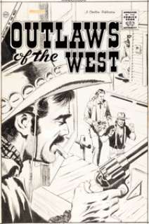 Dick Giordano - Outlaws of the West #18 Cover Original Art (Charlton Comics, 1959).
