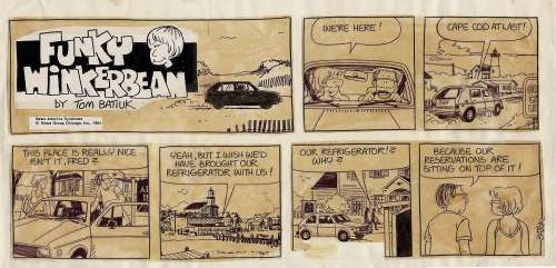 Tom Batiuk - funky winkerbean sunday - 1984 (sold live on ‘dueling dealers of comic art‘ episode #50 podcast on 12-22-2021 watch it here!