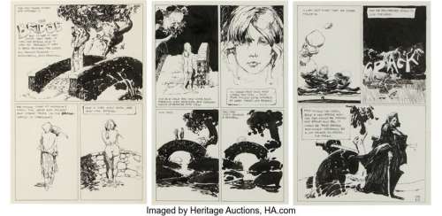 Jones, Jeff | Jeff Jones Spasm Complete 3-Page Story "The Bridge" Original Art (Last Gasp, 1973).... | Heritage