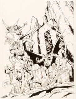 Jurgens, Dan - Dan Jurgens and Ray McCarthy Back Issue #69 Cover Original Art (TwoMorrows Publishing, 2013)....