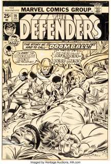Kane, Gil | Gil Kane and Joe Sinnott Defenders #19 Cover Power Man Original Art (Marvel, 1975).... | Heritage