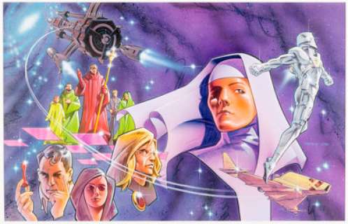 Steacy, Ken - Ken Steacy The Sacred & The Profane Signed Limited Edition Hardcover Wraparound Cover Painting and Pencils Origina... (Total: 2 Original Art)