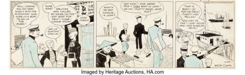 Caniff, Milton - Milton Caniff Terry and the Pirates Daily Comic Strip Original Art dated 10-26-34 (Chicago Tribune-N.Y. News Syndi...