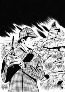 Marniquet, Frédéric | Marniquet, Frédéric - Dessin original - Couverture de l’édition couleur - Sherlock Holmes T1 - Le Chien des Baskerville - (2023) | Catawiki