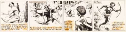 Maxon, Rex Hayden - Rex Maxon Tarzan Daily Comic Strip Episodes #265-#266 Original Art Group of 2 (United Feature Syndicate, 1940).... (Total: 2 Original Art)